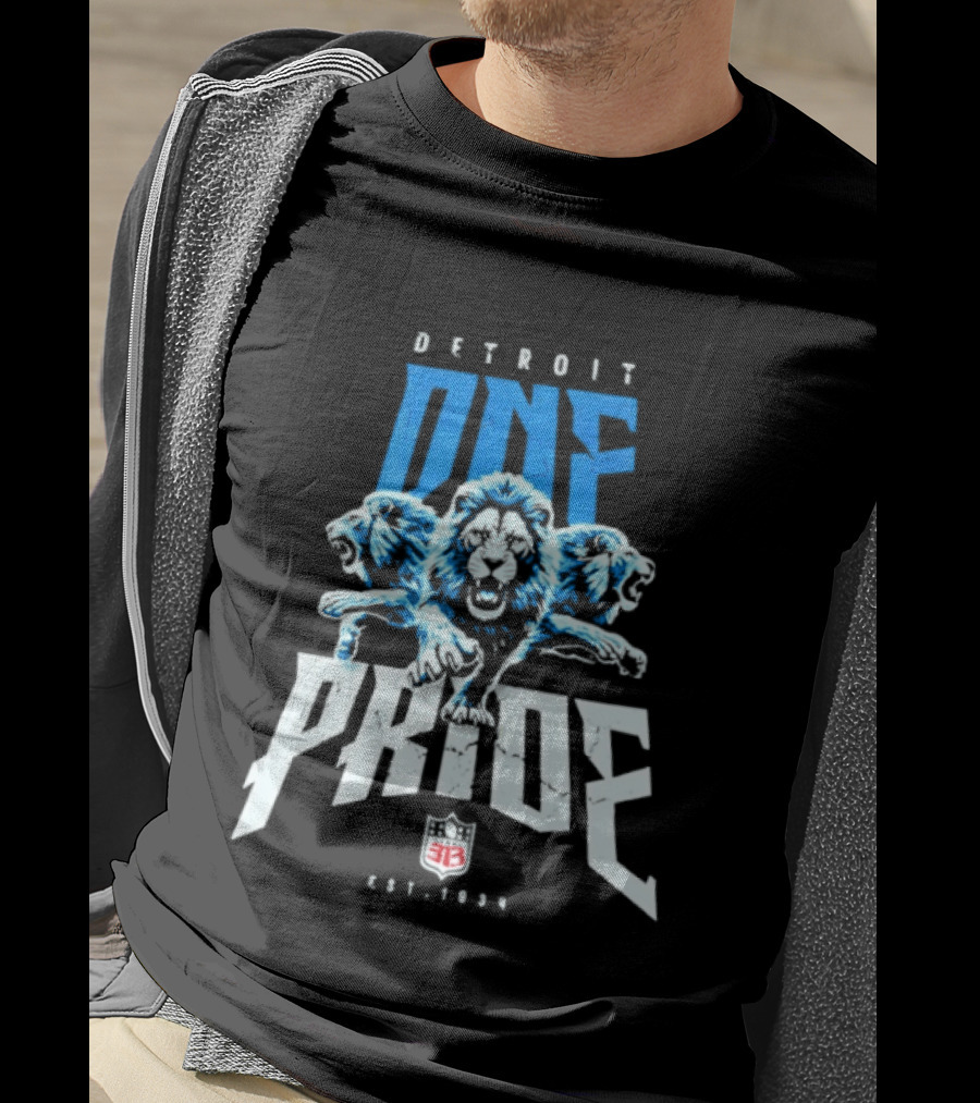Detroit One Pride 313 Lions Est 1930 T-Shirt