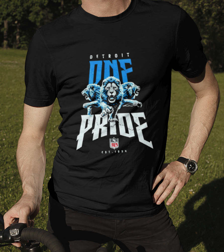 Detroit One Pride 313 Lions Est 1930 T-Shirt