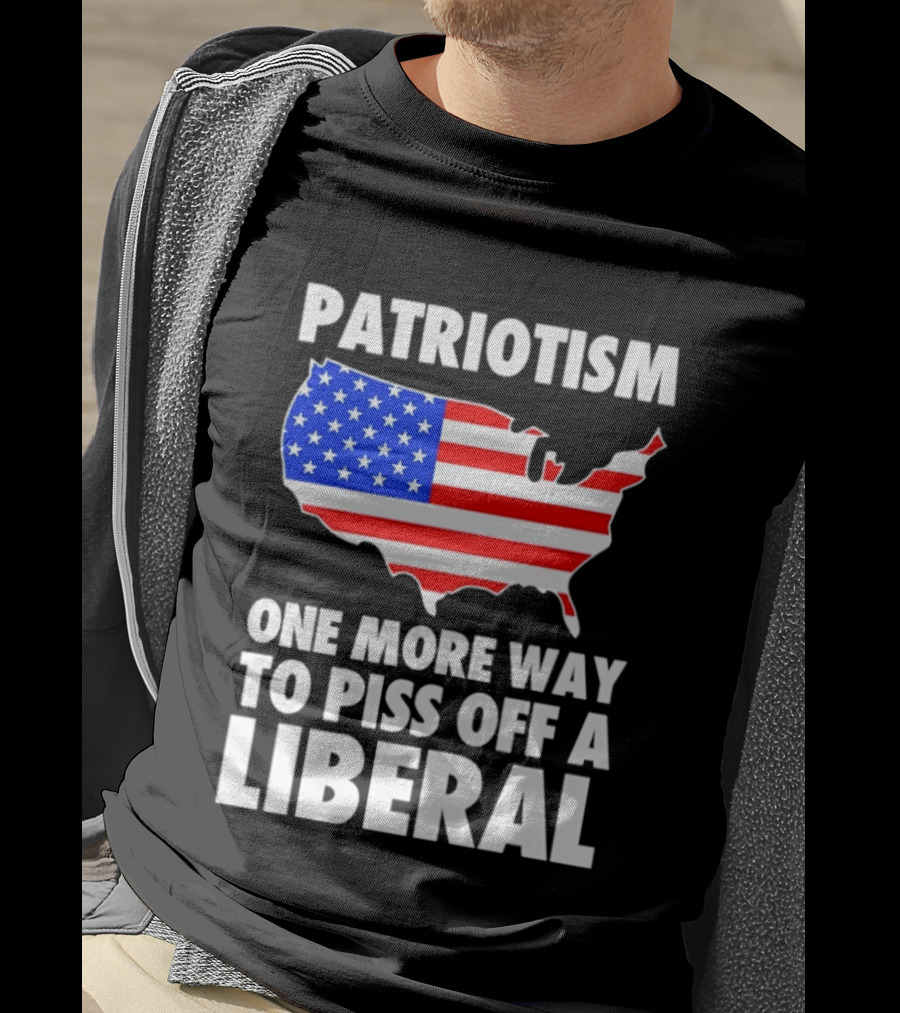 Patriotism America Flag Map One More Way To Piss Off A Liberal T-Shirt