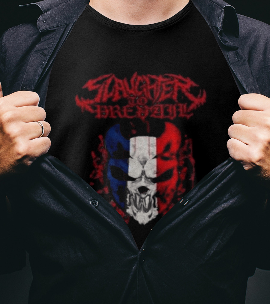 Slaughter To Prevail Mask Paris Pop Up Bataclan France 12 January 2026 Grizzly Winter Tour T-Shirt