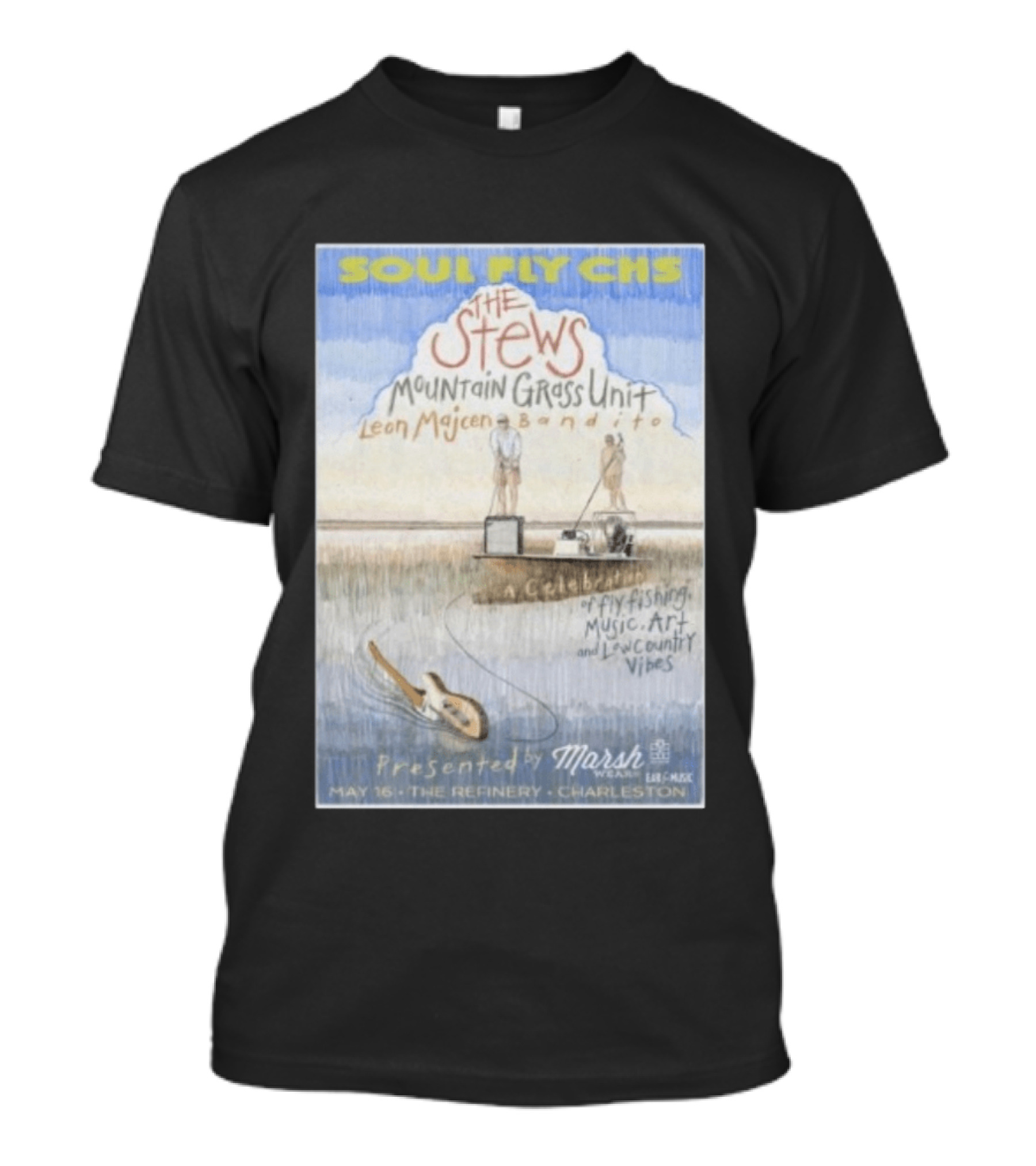 Soul Fly CHS The Stews Mountain Grass Unit Leon Majcen Bandito May 16 The Refinery Charleston T-Shirt