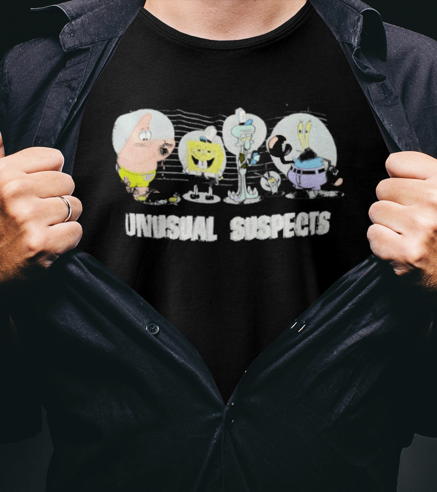 Unusual Suspects SpongeBob SquarePants Patrick Squidward Plankton Krabby Patty T-Shirt