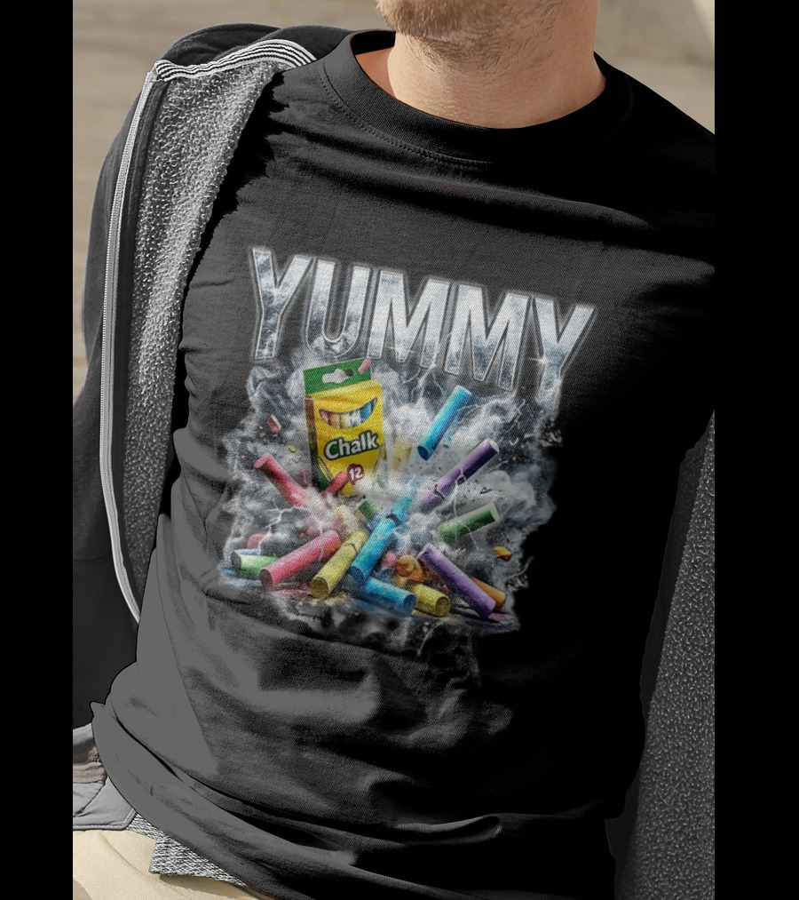 Yummy Chalk Explosion 12 Pack Colorful Creativity T-Shirt