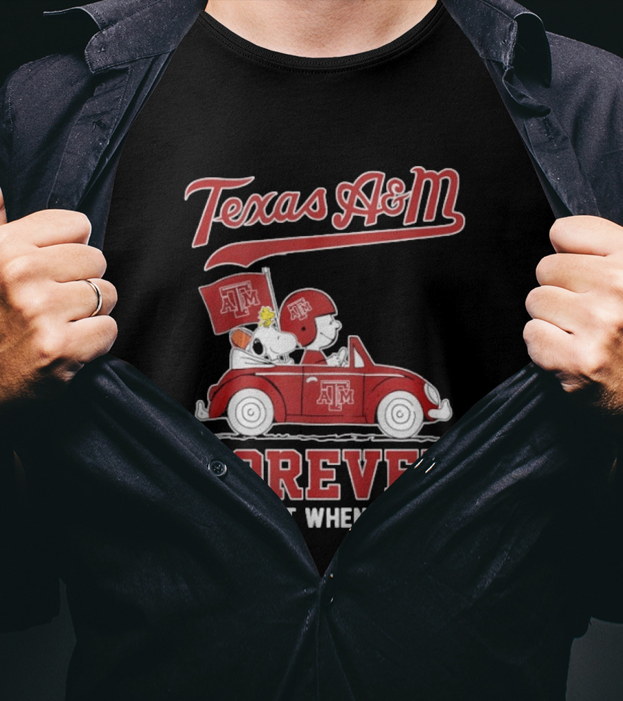 Texas A&M Snoopy And Charlie Brown Forever Not Just When We Win T-Shirt
