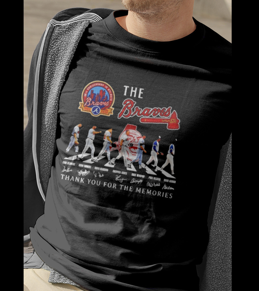 The Braves Abbey Road 1966 2026 Anniversary Thank You For The Memories Signatures T-Shirt