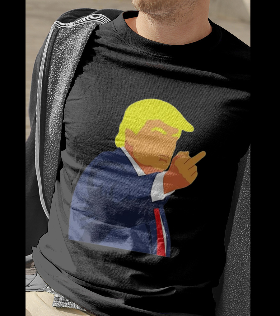 Trump Golden Leader One Finger Salute Iconic Gesture T-Shirt