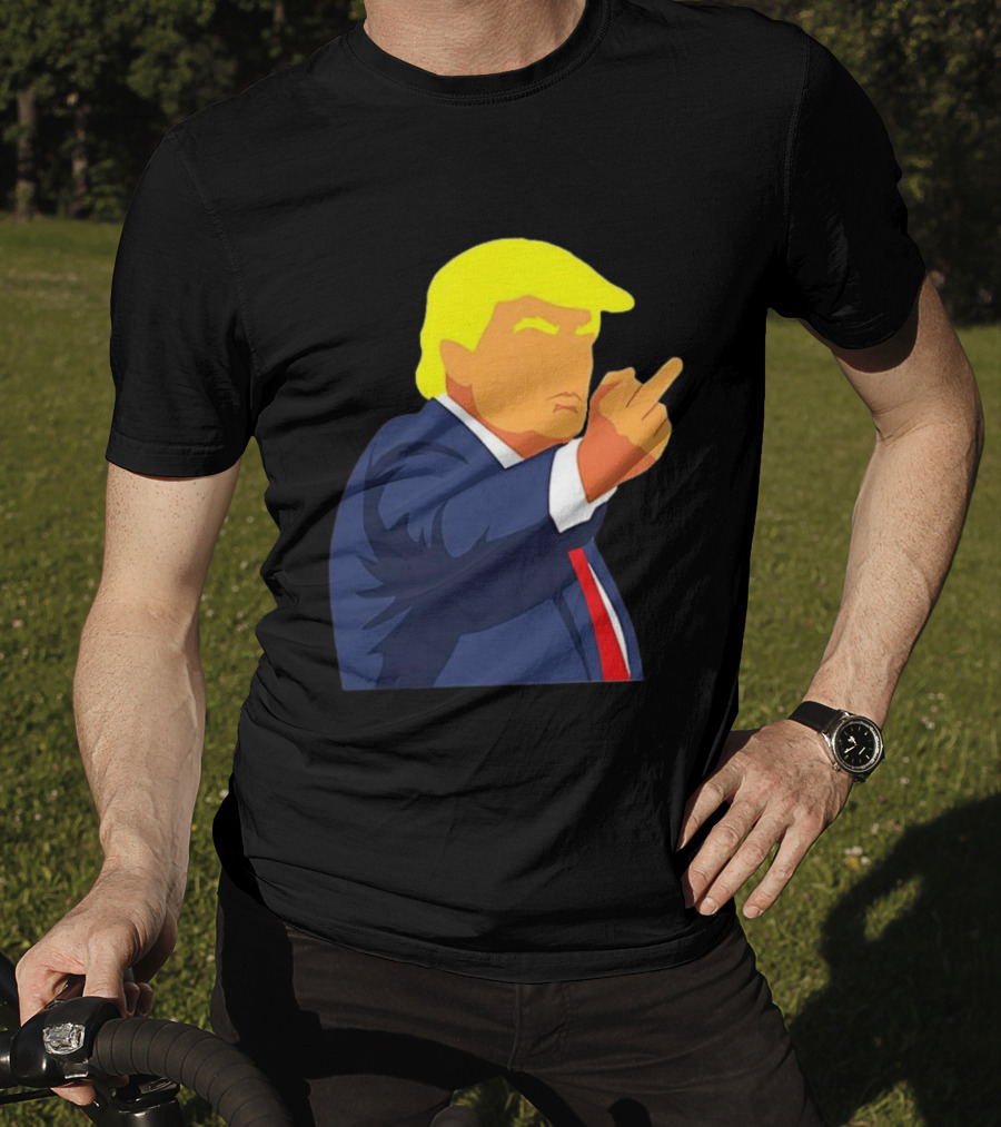 Trump Golden Leader One Finger Salute Iconic Gesture T-Shirt