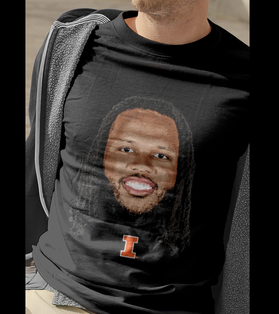 Ty Rodgers Illinois Fighting Illini Big Head I T-Shirt