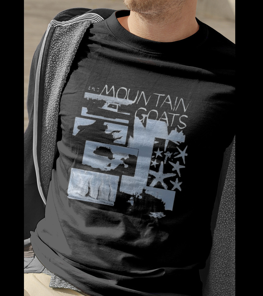 The Mountain Goats Denim Stars And Waves Collage T-Shirt