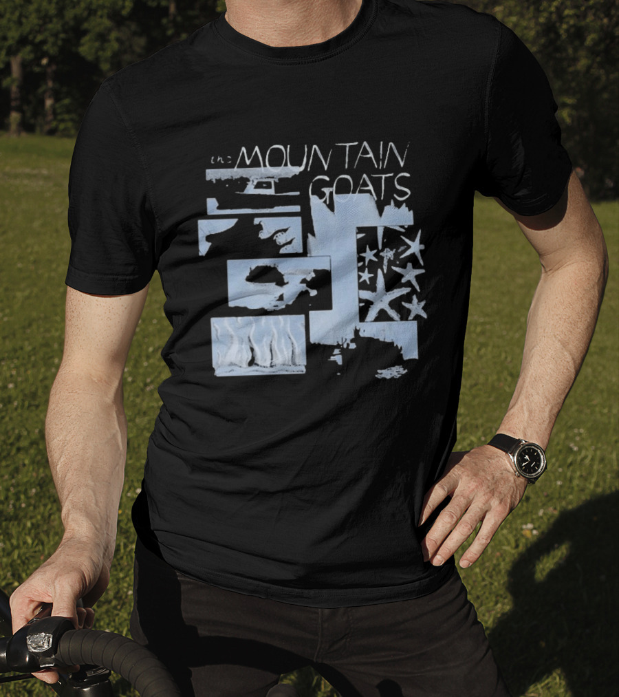The Mountain Goats Denim Stars And Waves Collage T-Shirt