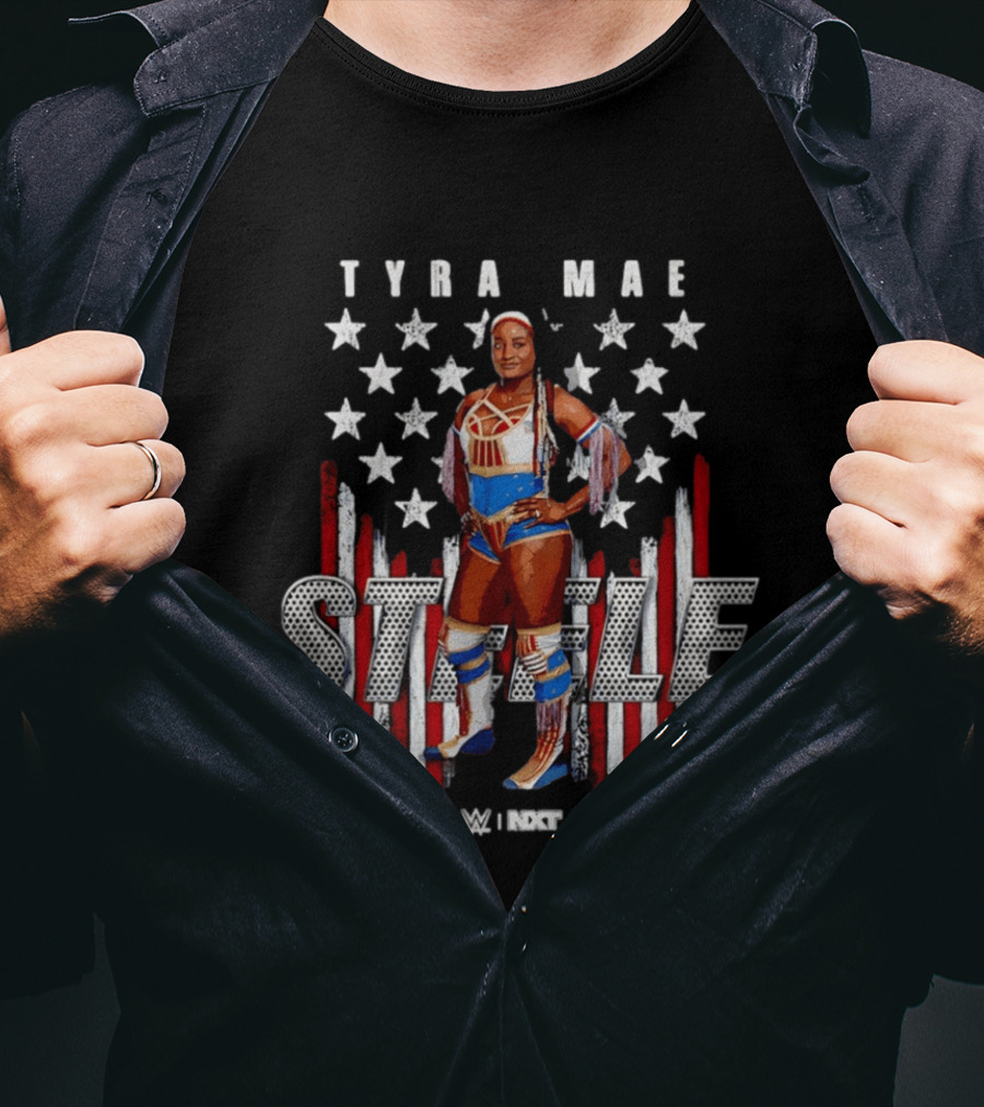 Tyra Mae Steele WWE NXT American Flag Stars T-Shirt