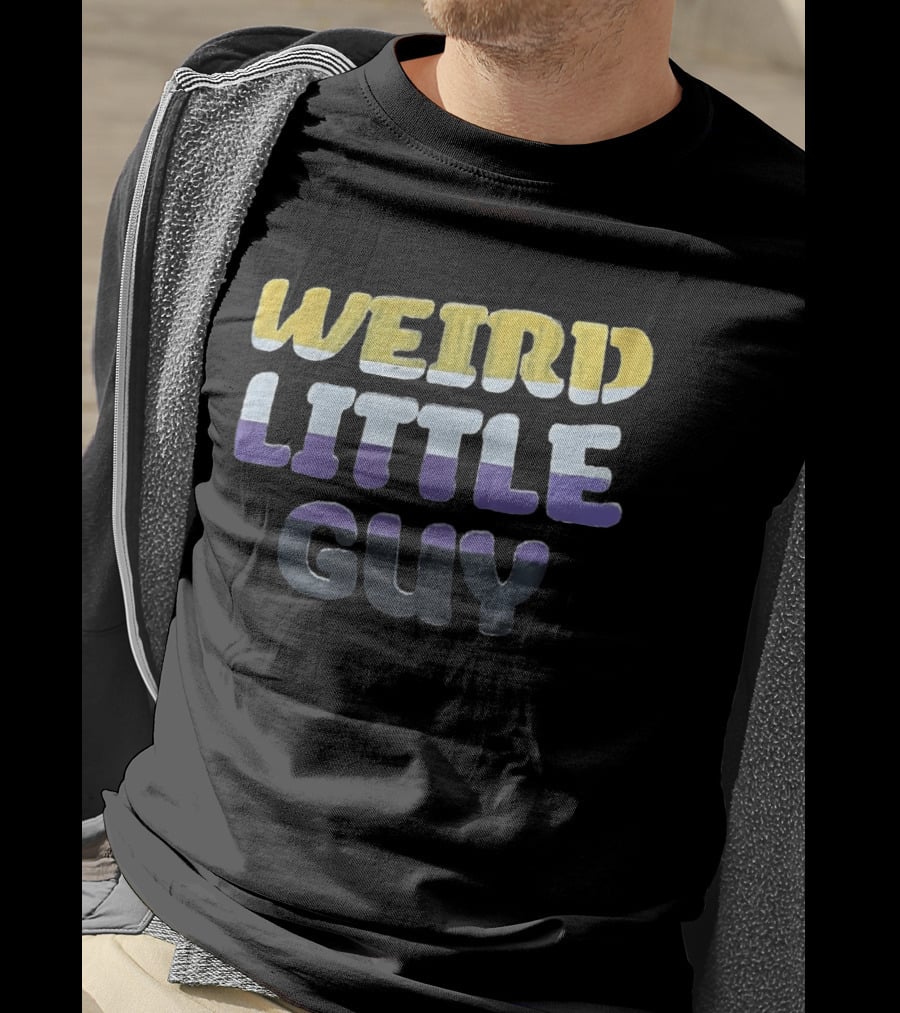 Weird Little Guy Yellow White Purple T-Shirt