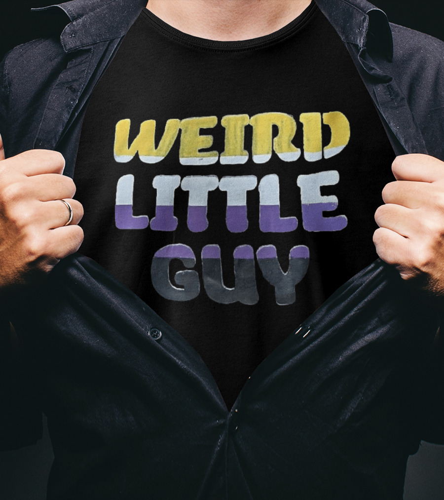 Weird Little Guy Yellow White Purple T-Shirt
