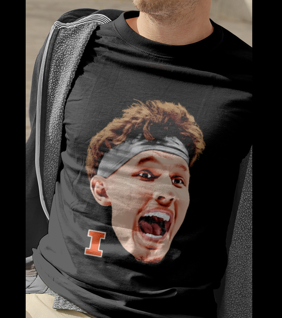 Zvonimir Ivisic Illinois Fighting Illini Big Head Caricature I T-Shirt