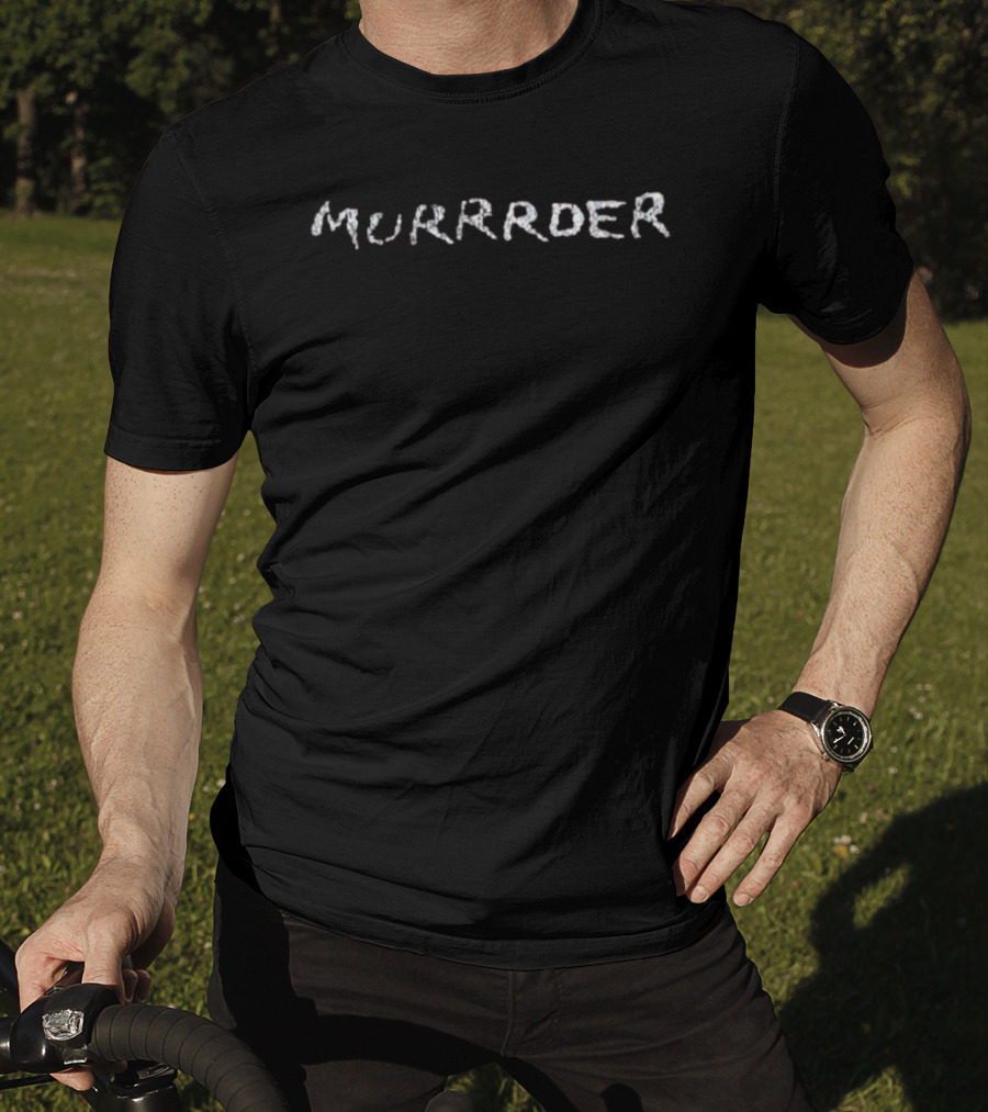 Alan Cumming Murrrder Text Art Cat T-Shirt