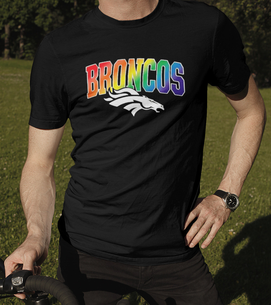 Broncos Rainbow Pride Denver LGBT Supporters T-Shirt