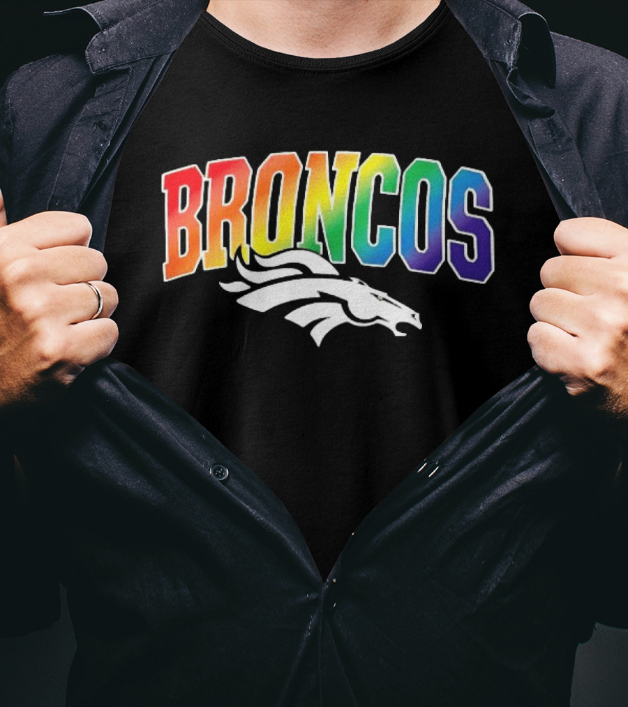 Broncos Rainbow Pride Denver LGBT Supporters T-Shirt