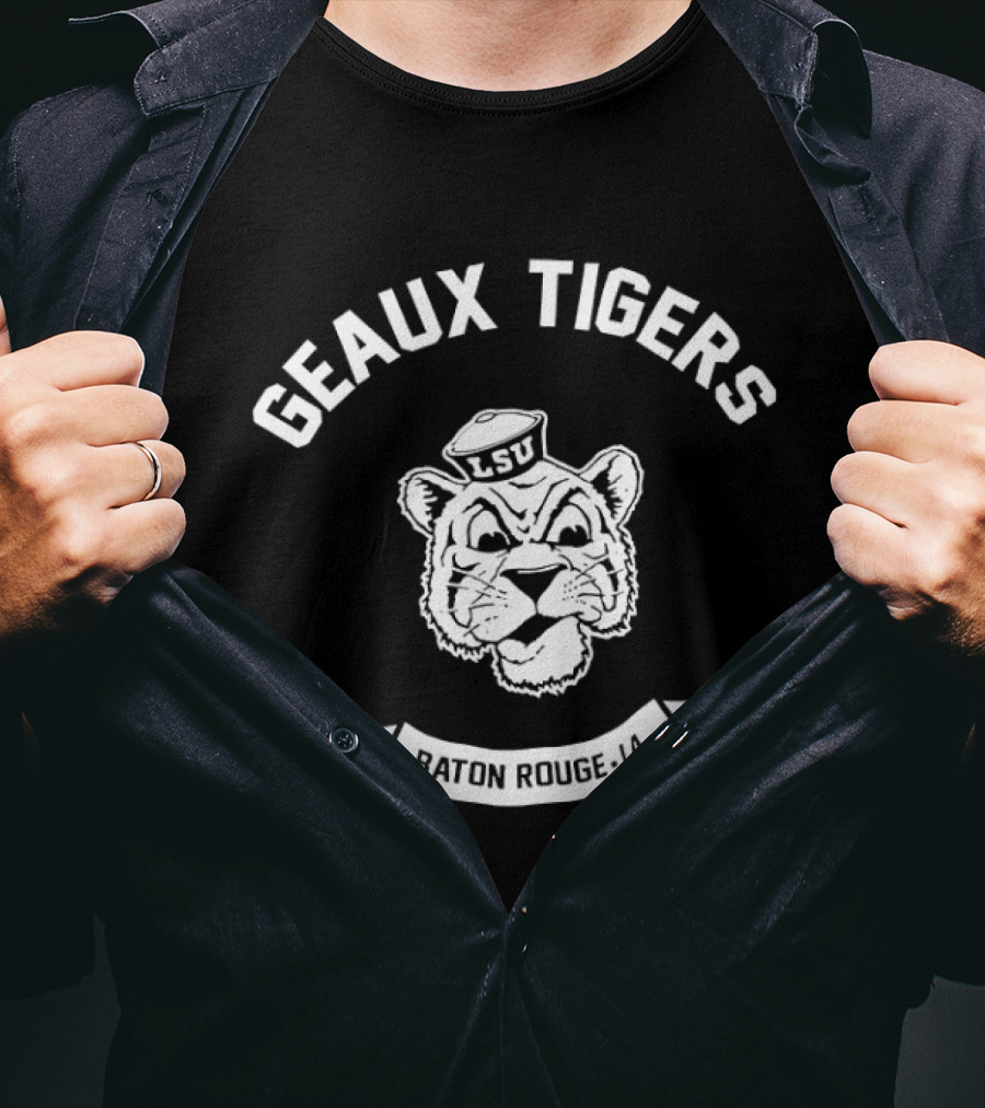 Geaux Tigers LSU Baton Rouge LA Tiger Head T-Shirt