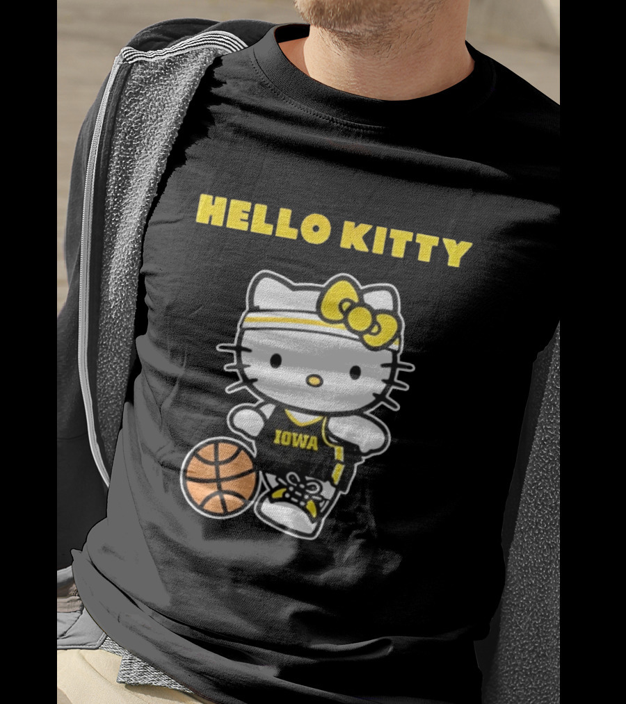 Hello Kitty Iowa Basketball Team Collaboration T-Shirt