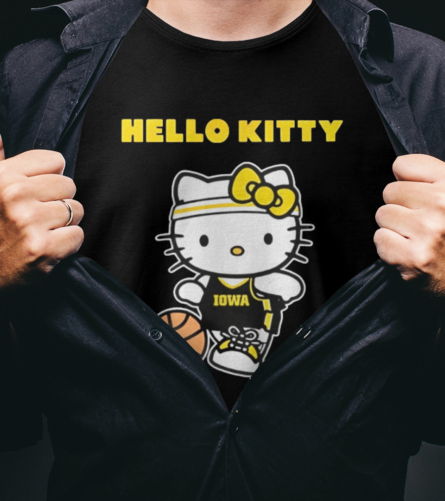 Hello Kitty Iowa Basketball Team Collaboration T-Shirt