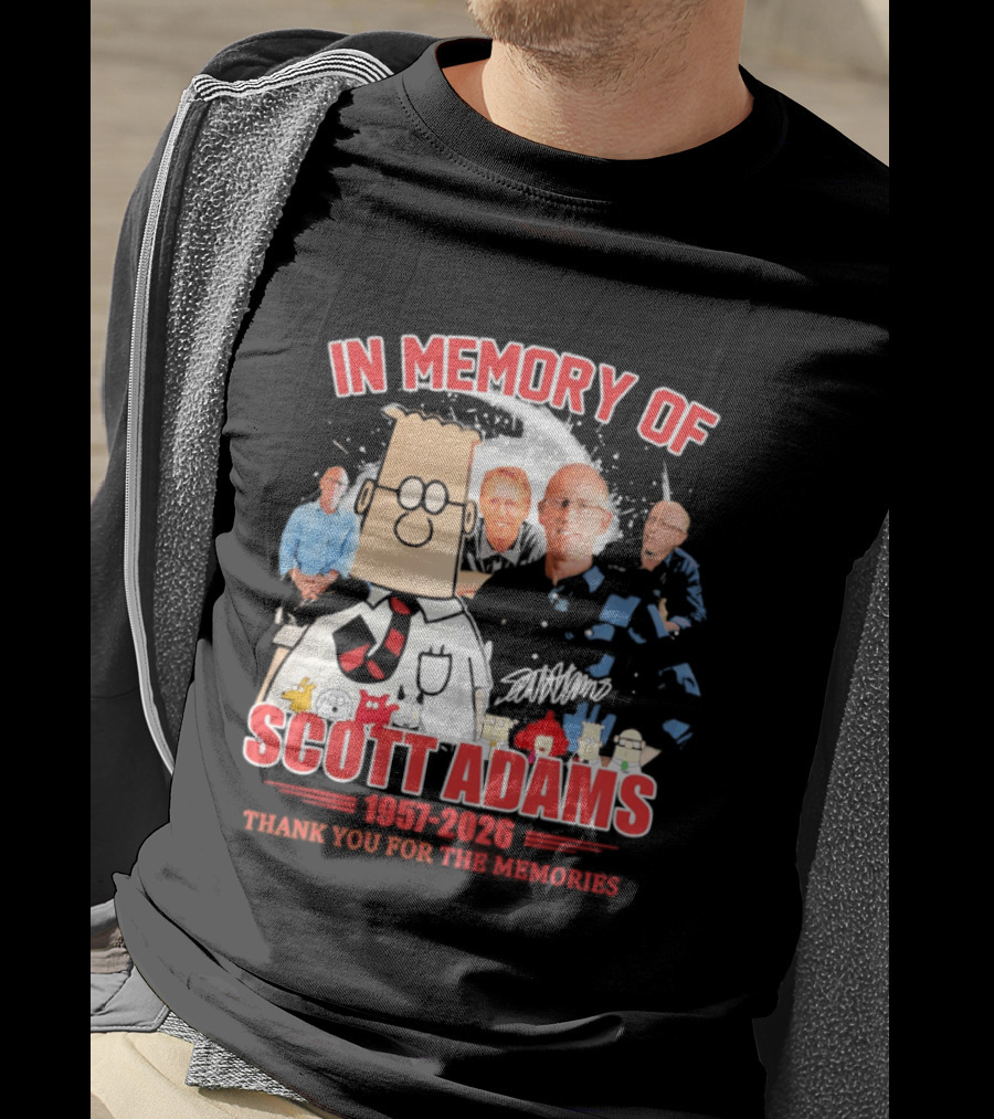 Scott Adams In Memory 1957 2026 Thank You For The Memories T-Shirt