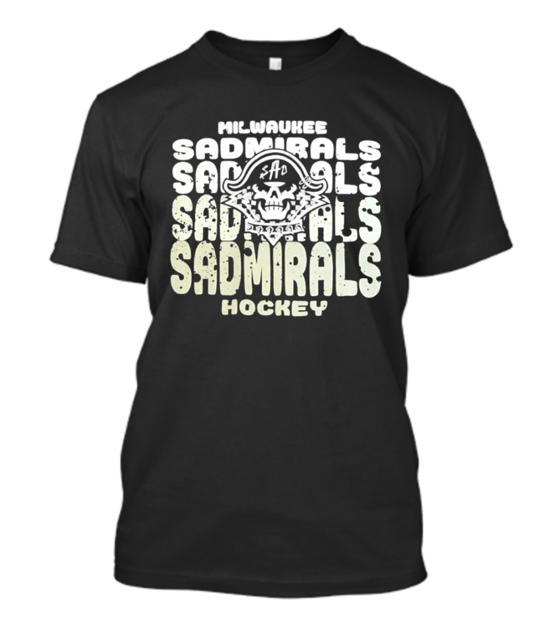 Milwaukee Sadmirals Hockey Pirate Skull T-Shirt
