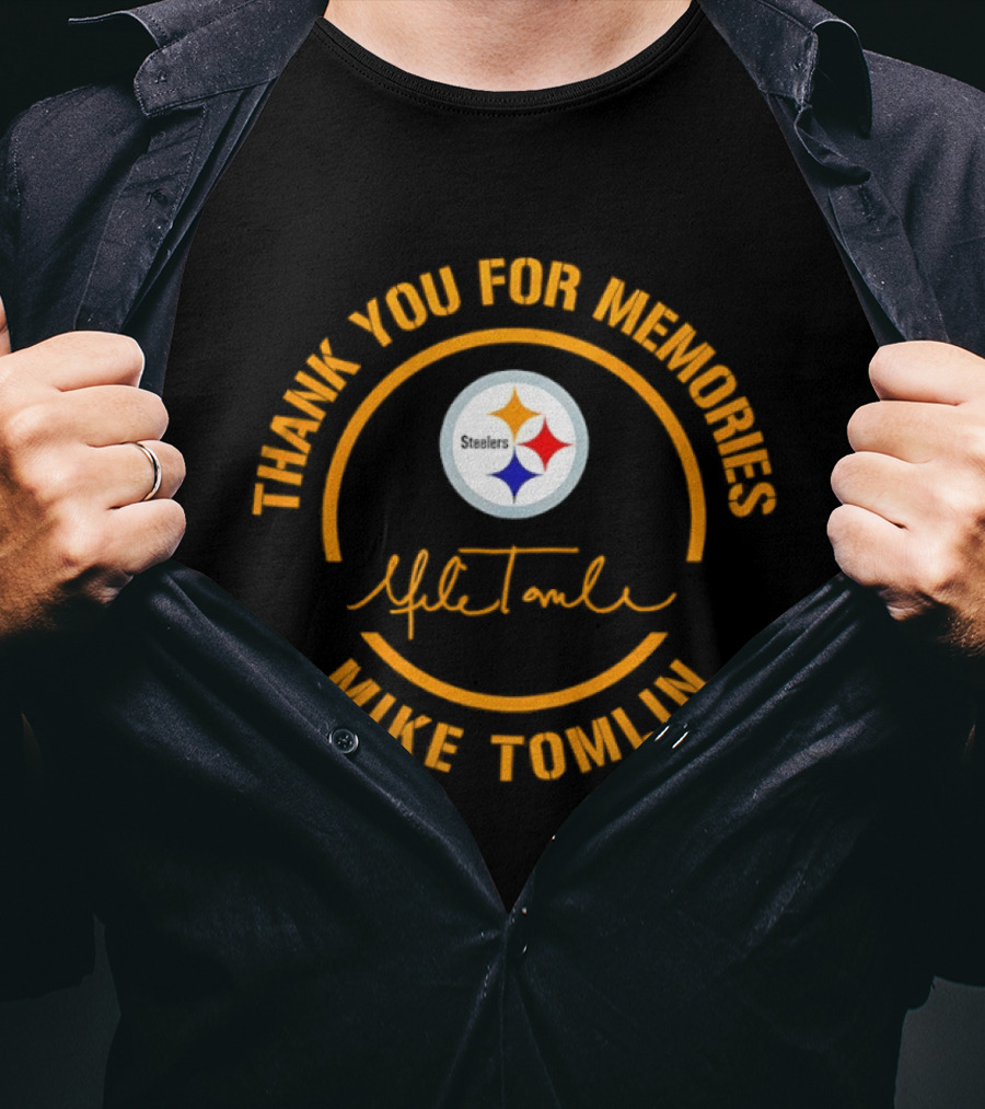 Thank You For Memories Mike Tomlin Pittsburgh Steelers T-Shirt