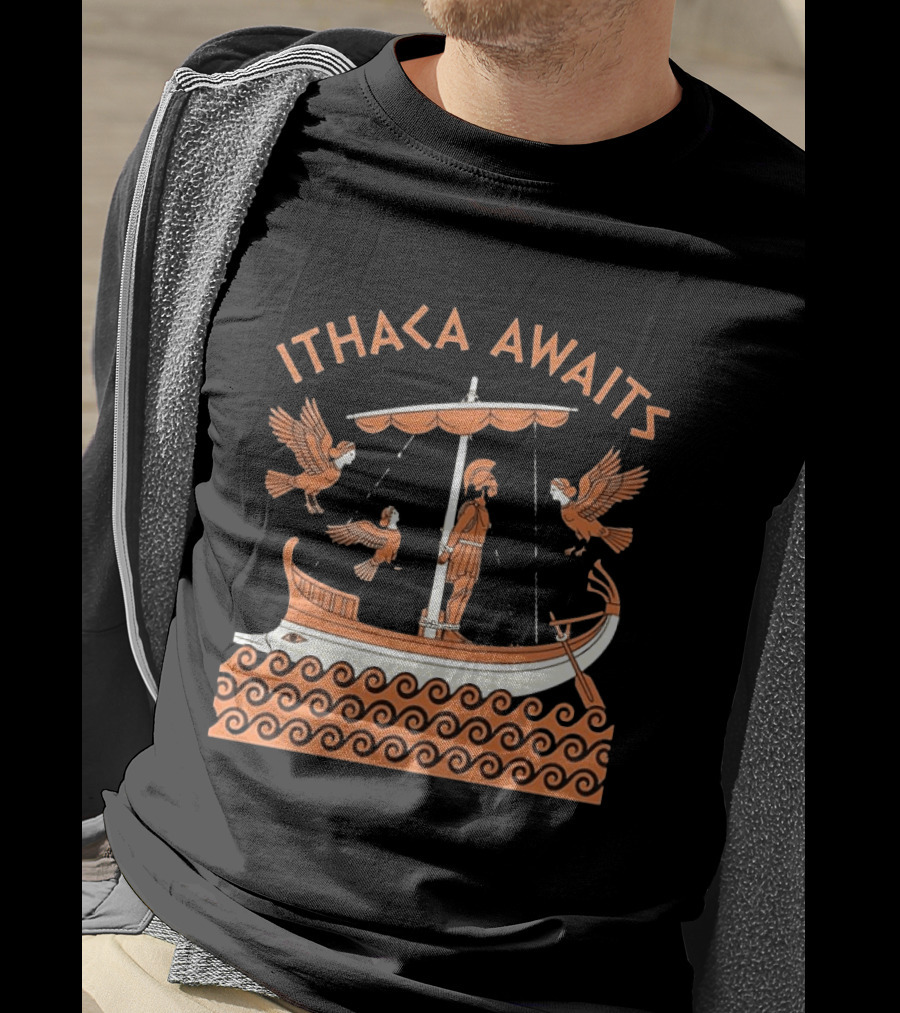 Ithaca Awaits Ancient Odyssey Journey Mythology T-Shirt