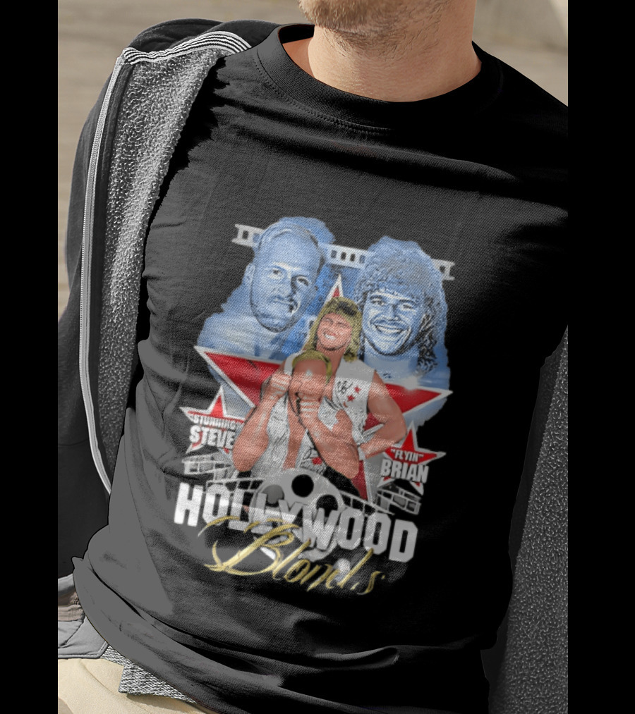 Stunning Steve Austin Flyin Brian Pillman Hollywood Blonds Wrestling Legends T-Shirt