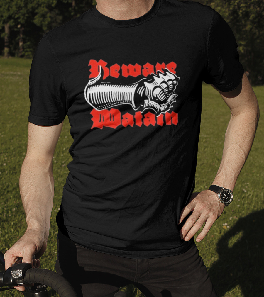 Beware Watain Gothic Spiked Fist T-Shirt