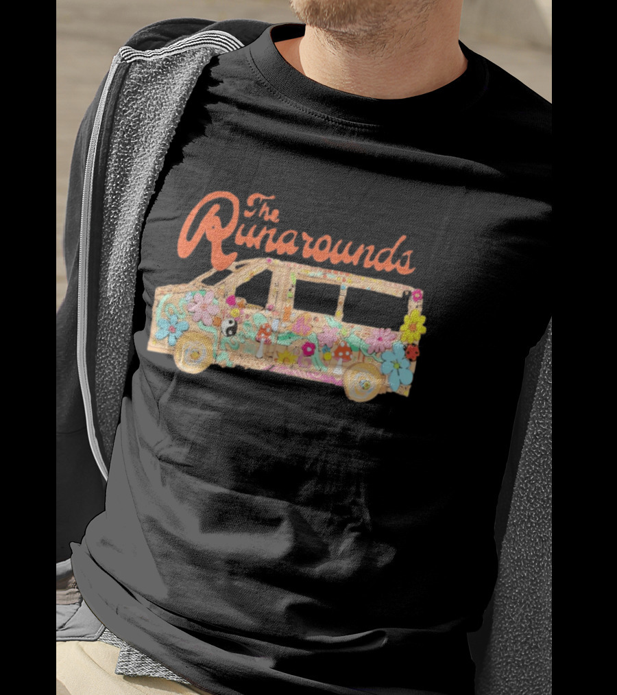 The Runarounds Minivan Flower Power Retro Psychedelic T-Shirt