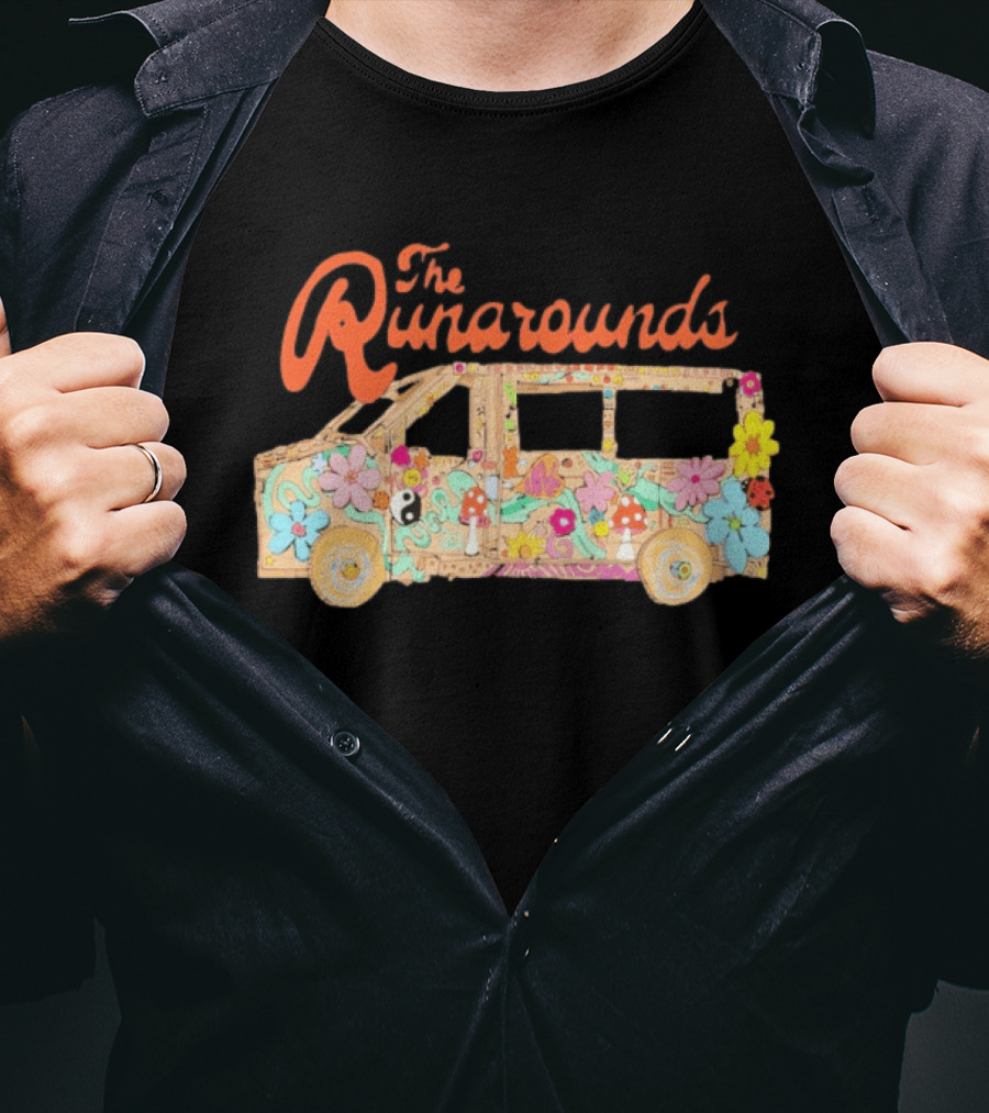 The Runarounds Minivan Flower Power Retro Psychedelic T-Shirt