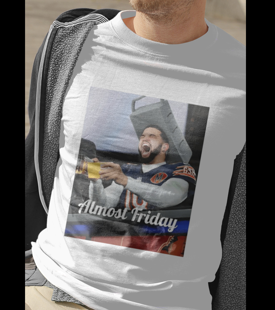 Almost Friday Cheese Grater Chicago Football Game Day Humor T-Shirt