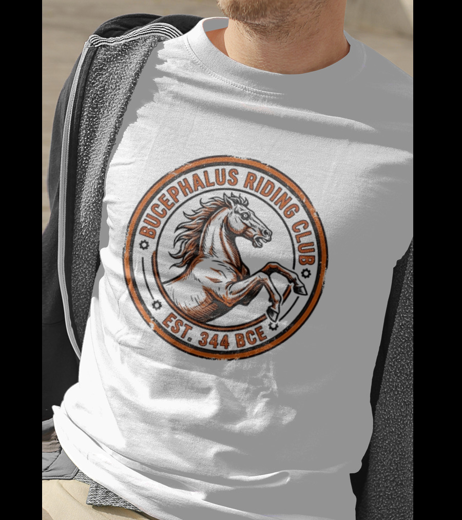 Bucephalus Riding Club Est 344 BCE Vintage Horse T-Shirt