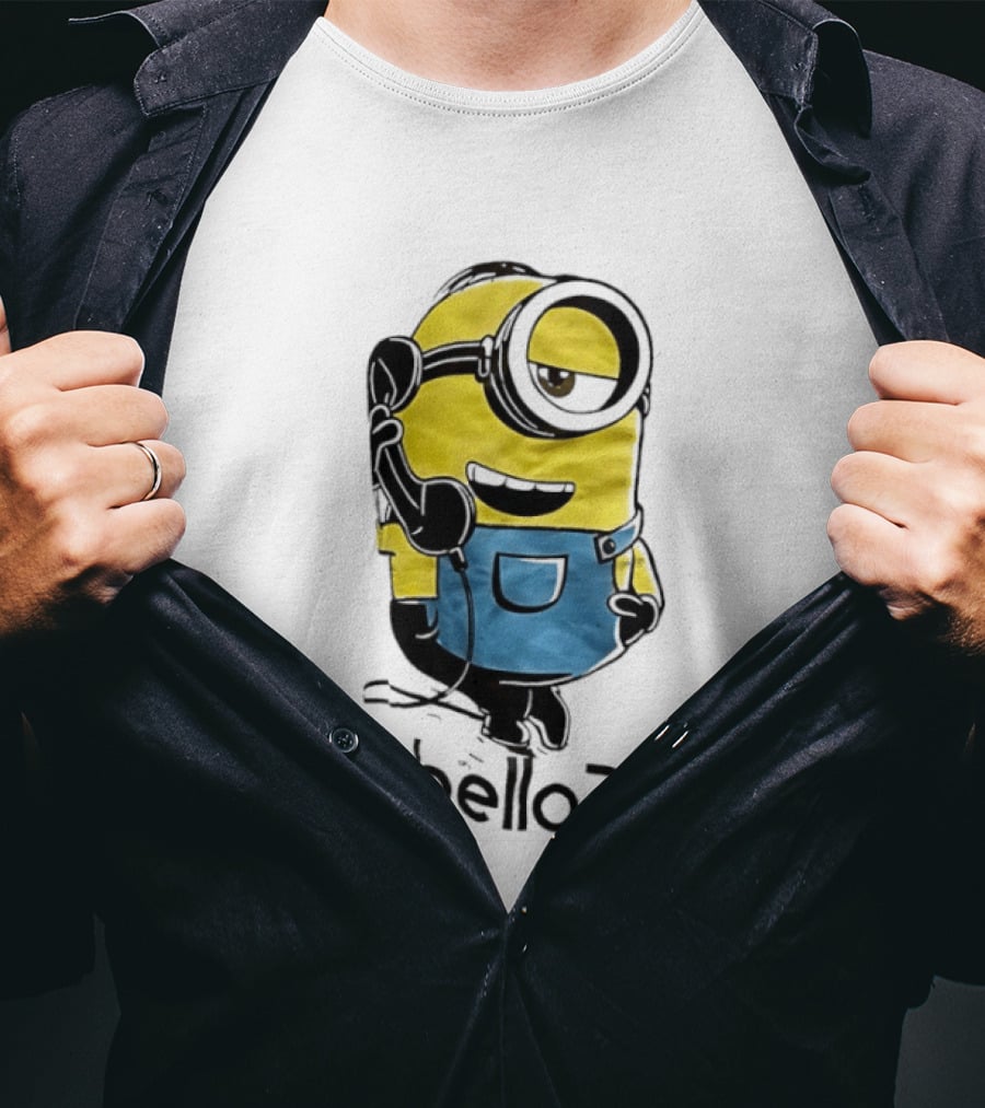 Despicable Me Minions Bello Yellow Character With Blue Overalls T-Shirt