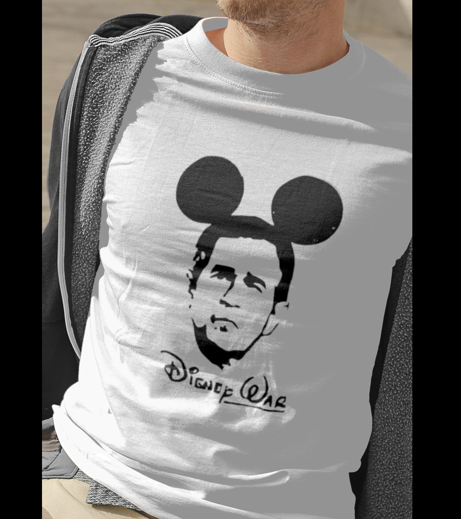Disney War U.S. President George W. Bush Mickey Mouse Ears T-Shirt