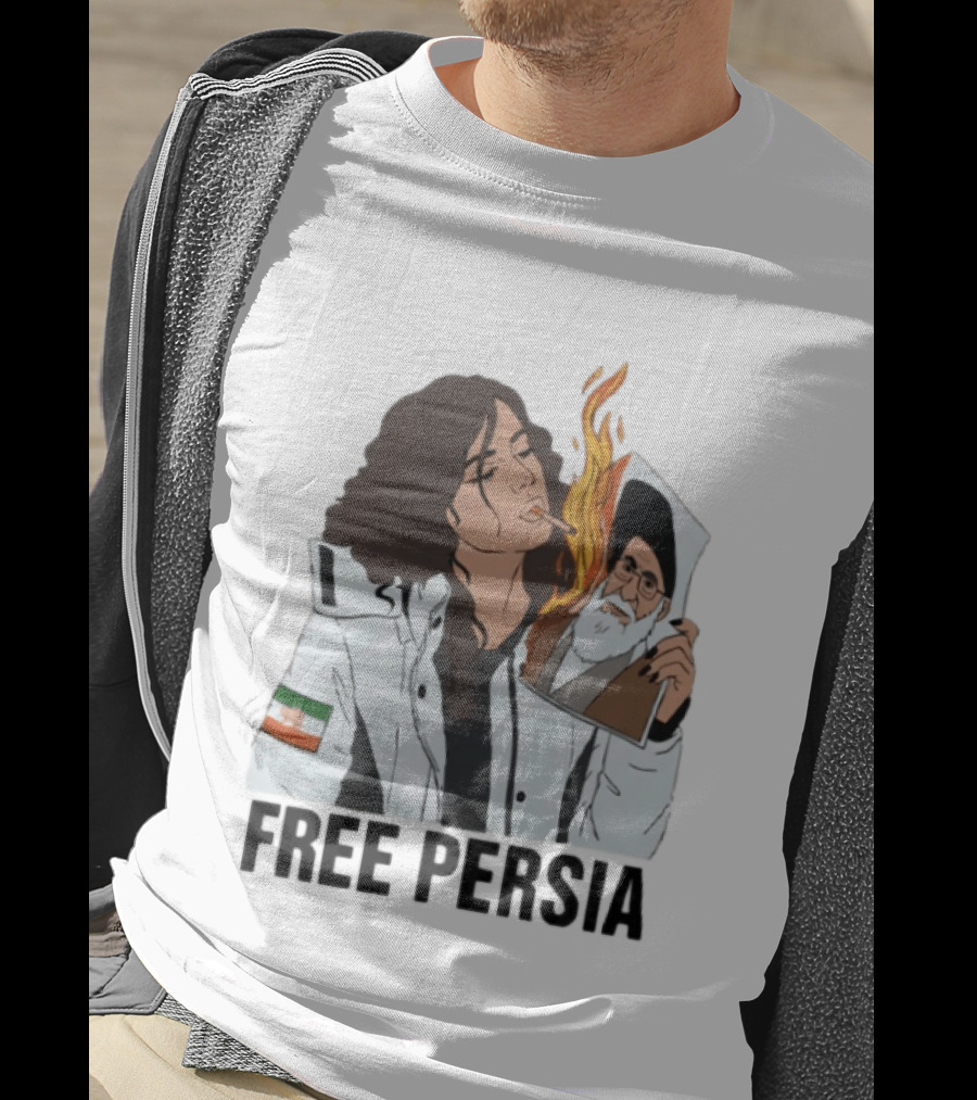 Free Persia Woman Life Freedom Burning Photograph T-Shirt