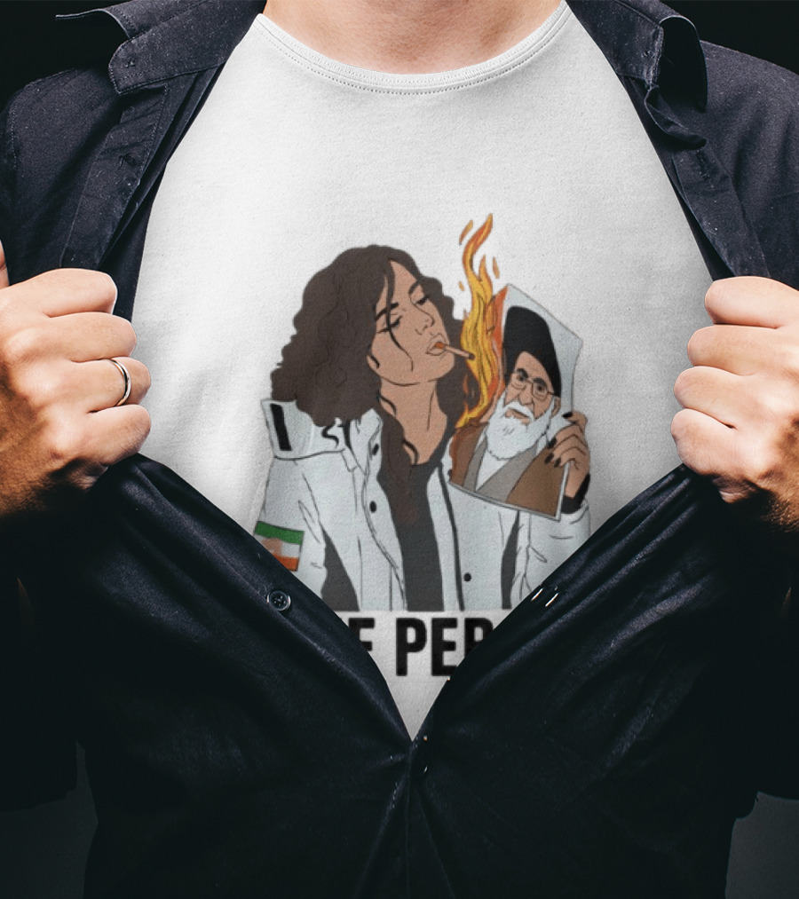 Free Persia Woman Life Freedom Burning Photograph T-Shirt