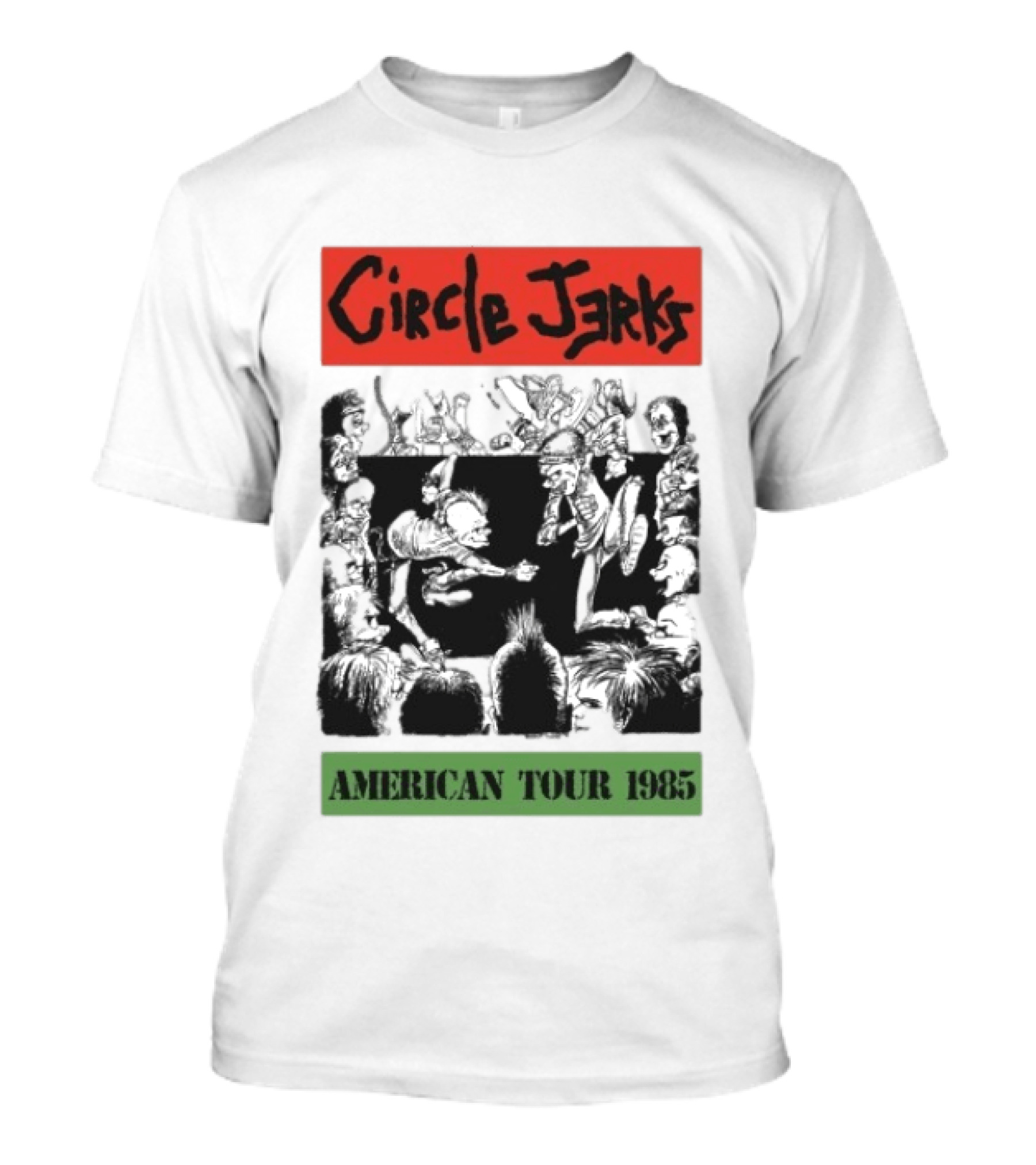Circle Jerks American Tour 1985 Punk Concert T-Shirt