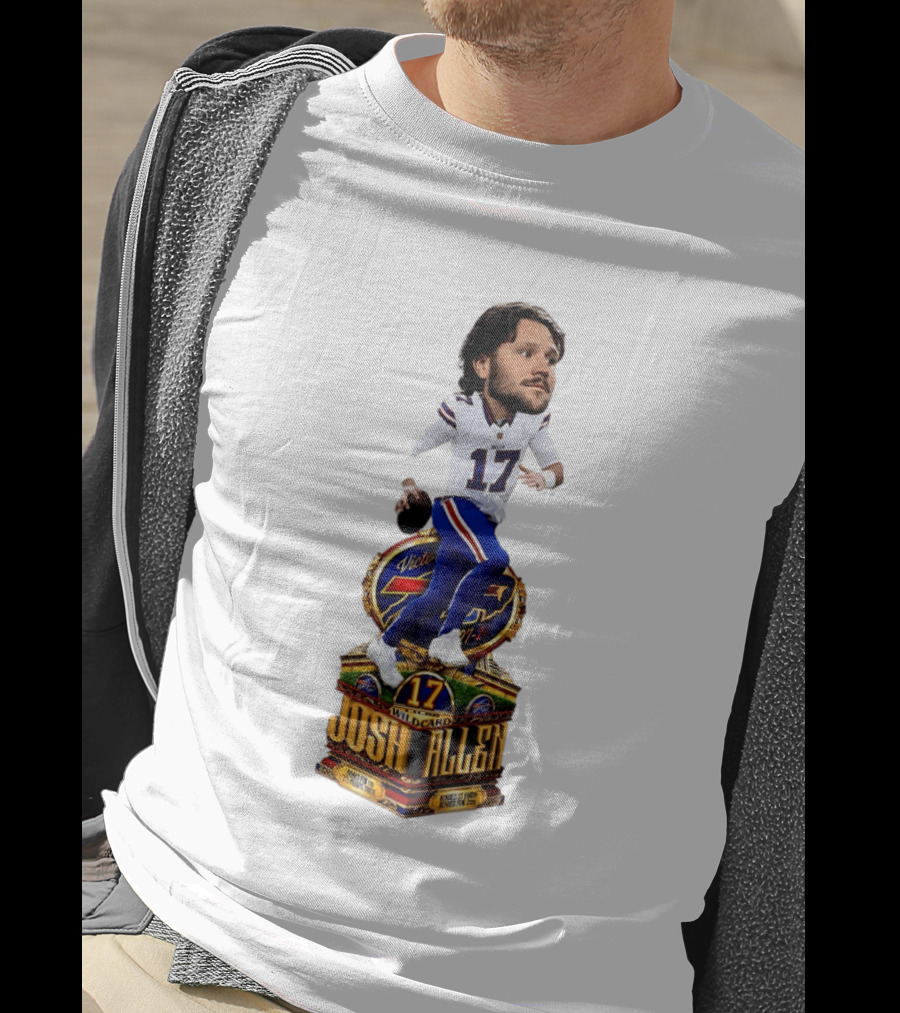 Josh Allen Buffalo Bills Victory 17 Wild Card Gamebreaker Caricature T-Shirt