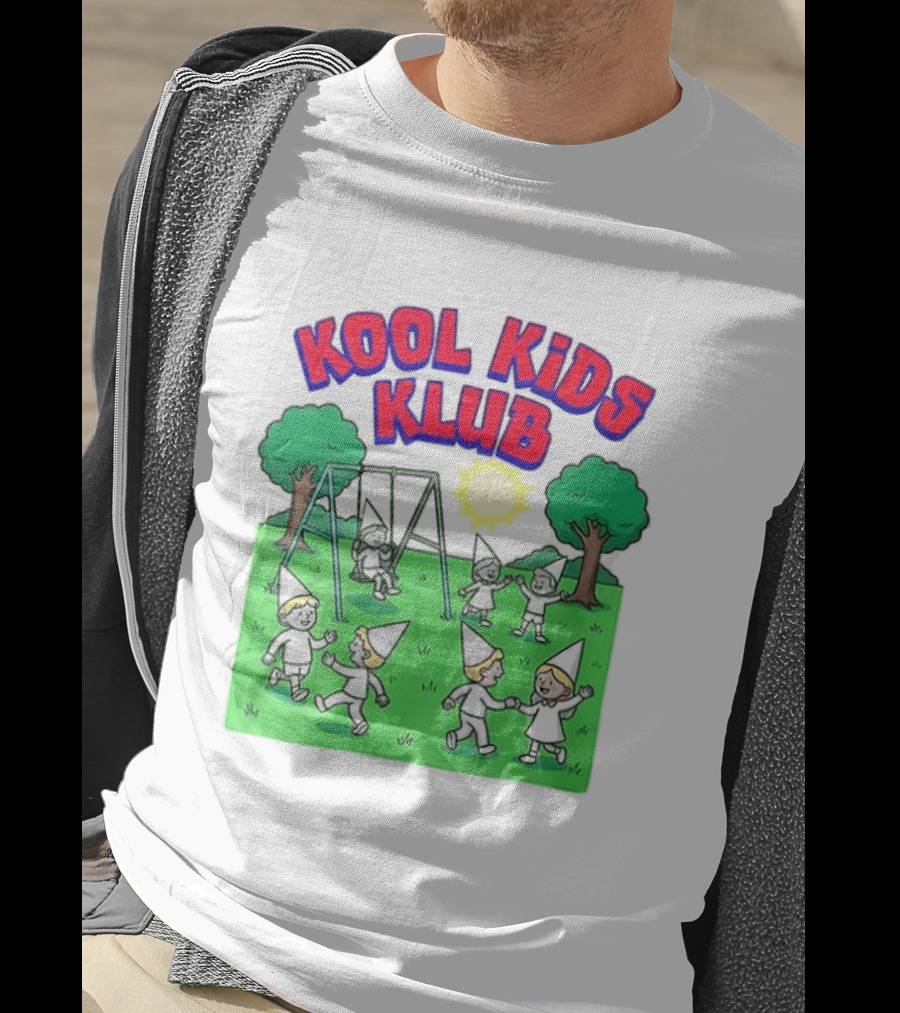 Kool Kids Klub Cartoon Playground Sun Swinging Scene T-Shirt