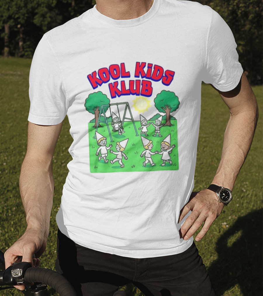 Kool Kids Klub Cartoon Playground Sun Swinging Scene T-Shirt