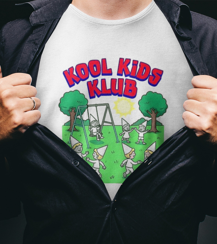 Kool Kids Klub Cartoon Playground Sun Swinging Scene T-Shirt