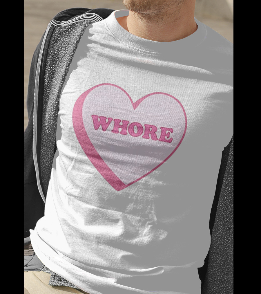Whore Heart Pink Valentine Candy T-Shirt