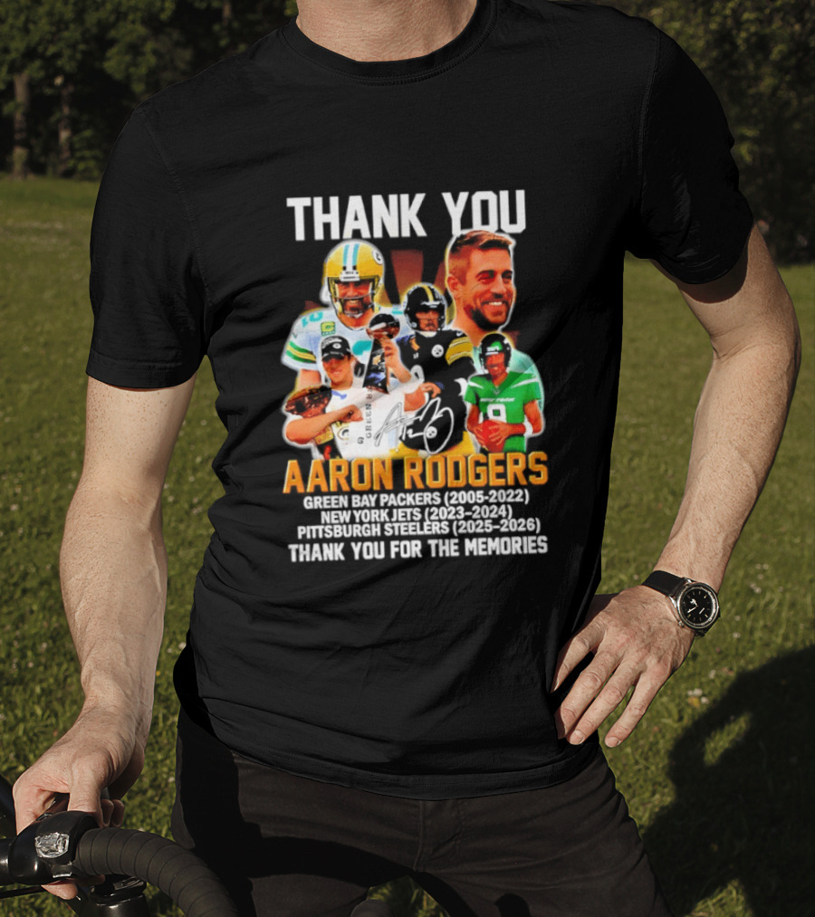 Thank You Aaron Rodgers Packers Jets Steelers Memories 2005 2023 T-Shirt