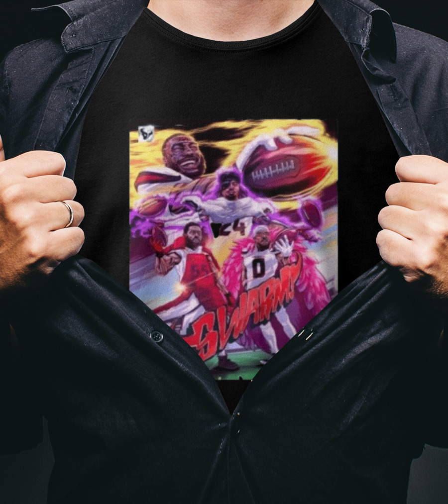 Houston Texans Swarm 2026 Football Legends Illustrated T-Shirt