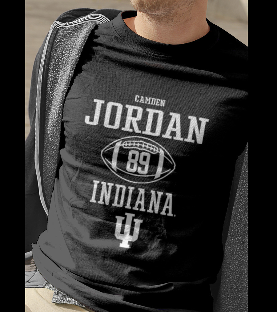 Camden Jordan 89 Indiana Hoosiers IU Football T-Shirt