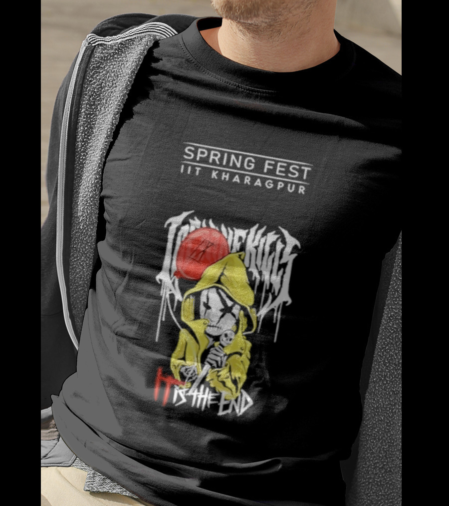 Spring Fest IIT Kharagpur Ice Nine Kills Clown Yellow Raincoat T-Shirt