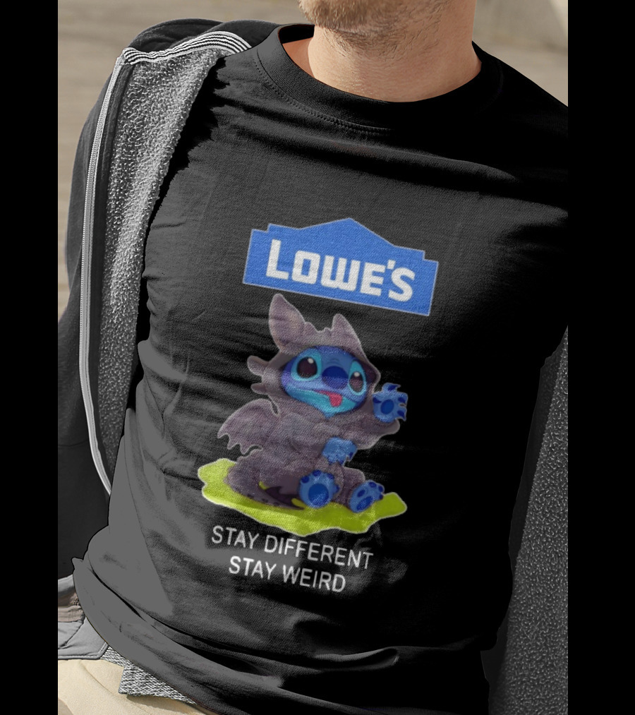 Lowe's Toothless Stitch Stay Different Stay Weird T-Shirt