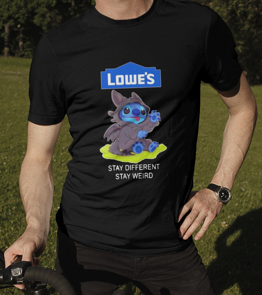 Lowe's Toothless Stitch Stay Different Stay Weird T-Shirt